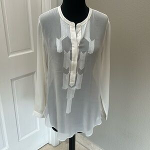 Sundance Catalog Shear Cream Blouse - Size XS